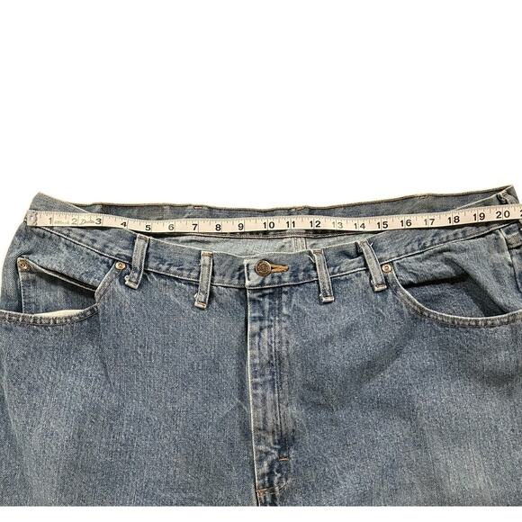 Wrangler Mens Jeans 44x30 Regular Fit Straight Medium Stone Western Denim 9650 - Picture 4 of 7